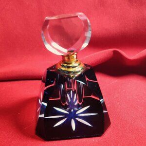 Imazing vivid color etched twist lid 1990's perfume bottle.